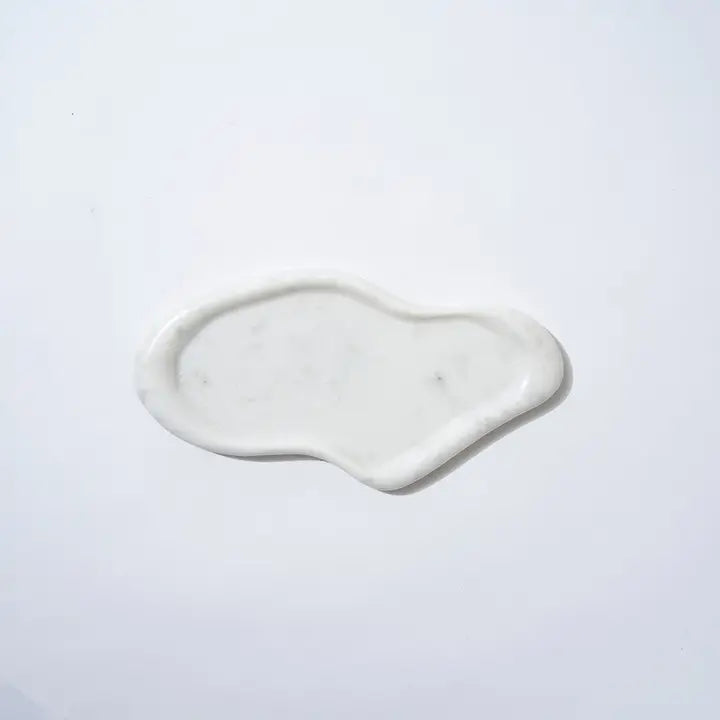 MARBLE PUDDLE TRAY | White Marle