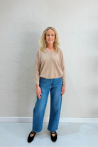 ALICIA CASHMERE KNIT TOP in Chestnut from Absolute Cashmere