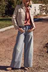ADJOIN JACKET in Biscuit Boucle from Zoe Kratzmann