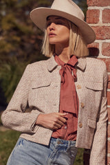 ADJOIN JACKET in Biscuit Boucle from Zoe Kratzmann