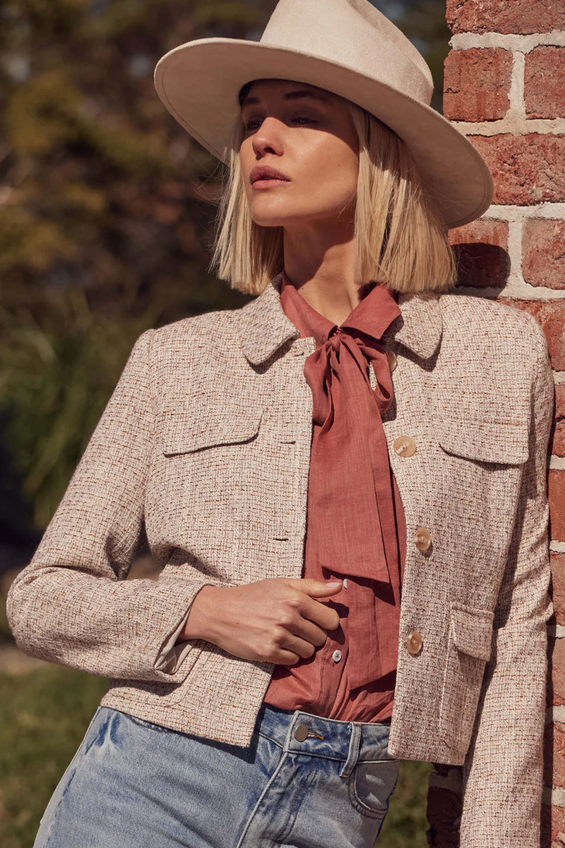 ADJOIN JACKET in Biscuit Boucle from Zoe Kratzmann