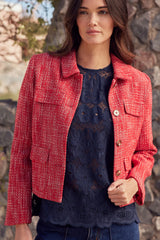 ADJOIN JACKET in Fire Boucle from Zoe Kratzmann