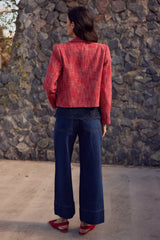 ADJOIN JACKET in Fire Boucle from Zoe Kratzmann