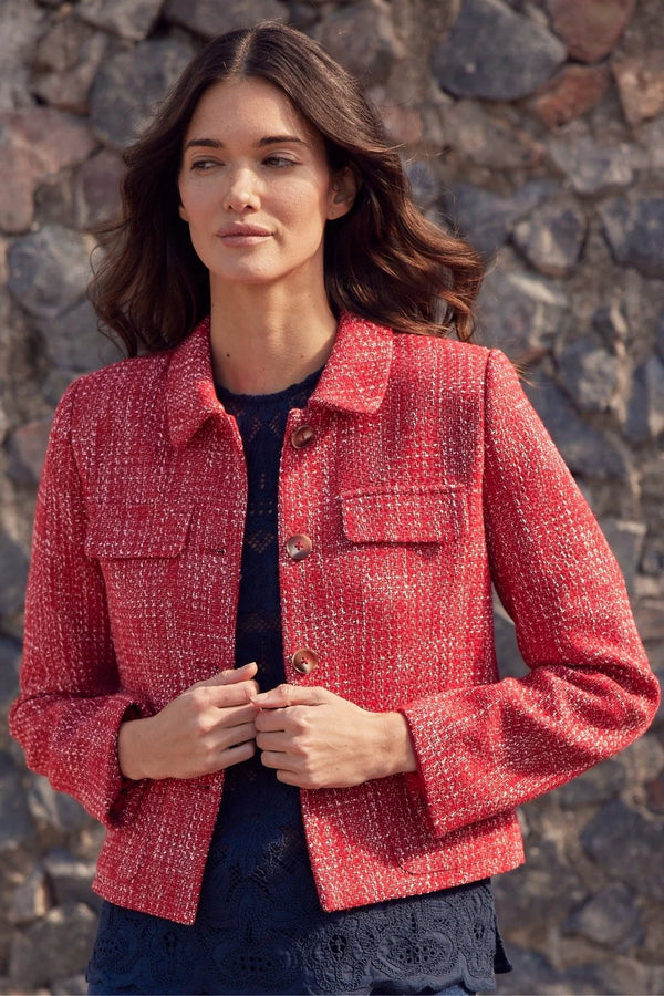 ADJOIN JACKET in Fire Boucle from Zoe Kratzmann