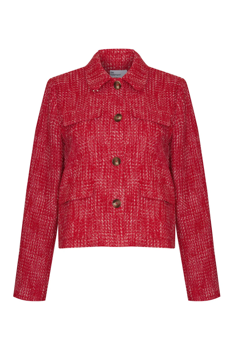 ADJOIN JACKET in Fire Boucle from Zoe Kratzmann