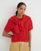 ARIEL TOP in Poppy Red by Kowtow Australia