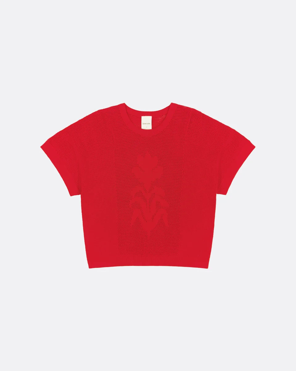 ARIEL TOP in Poppy Red by Kowtow Australia