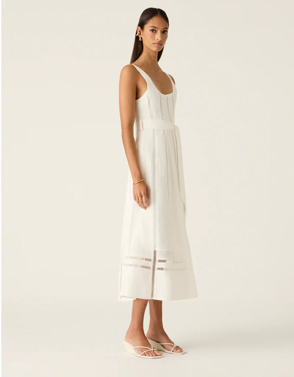 ARYA MIDI DRESS in White from MOS The Label