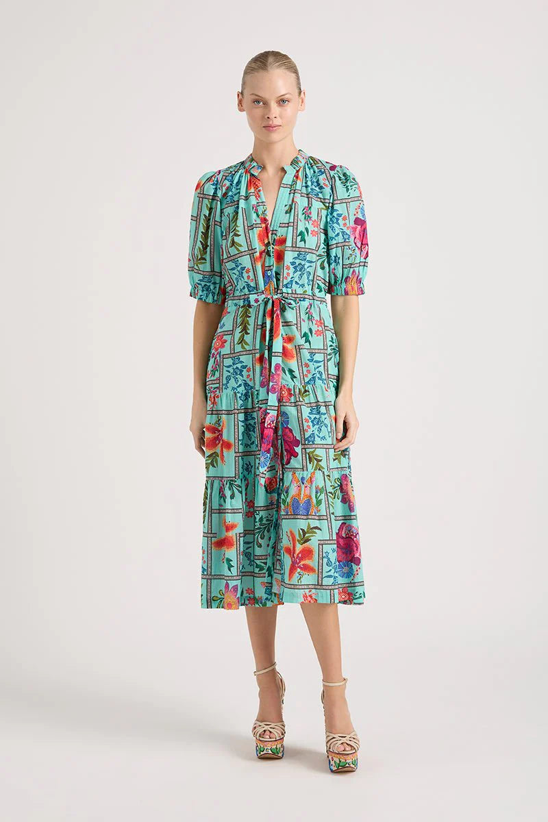 AUSTEN MIDI DRESS in Nymph Lagoon from Lola Australia