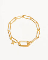 WITH LOVE ANNEX LINK BRACELET 17cm in 18k Gold Vermeil from By Charlotte