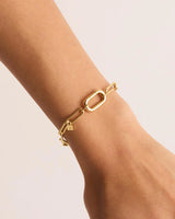 WITH LOVE ANNEX LINK BRACELET 17cm in 18k Gold Vermeil from By Charlotte