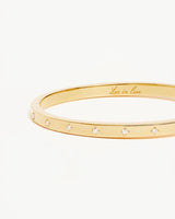 LIVE IN LOVE HINGED BRACELET in Gold from By Charlotte