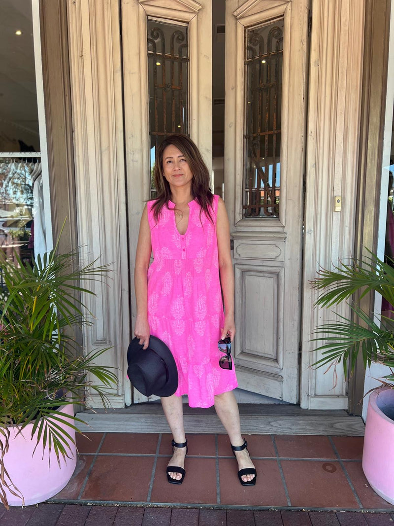 Lola Australia New Luna midi dress in shrine pink