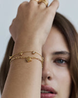 LOVE UNLOCKED CHARM BRACELET in 18k Gold Vermeil from By Charlotte