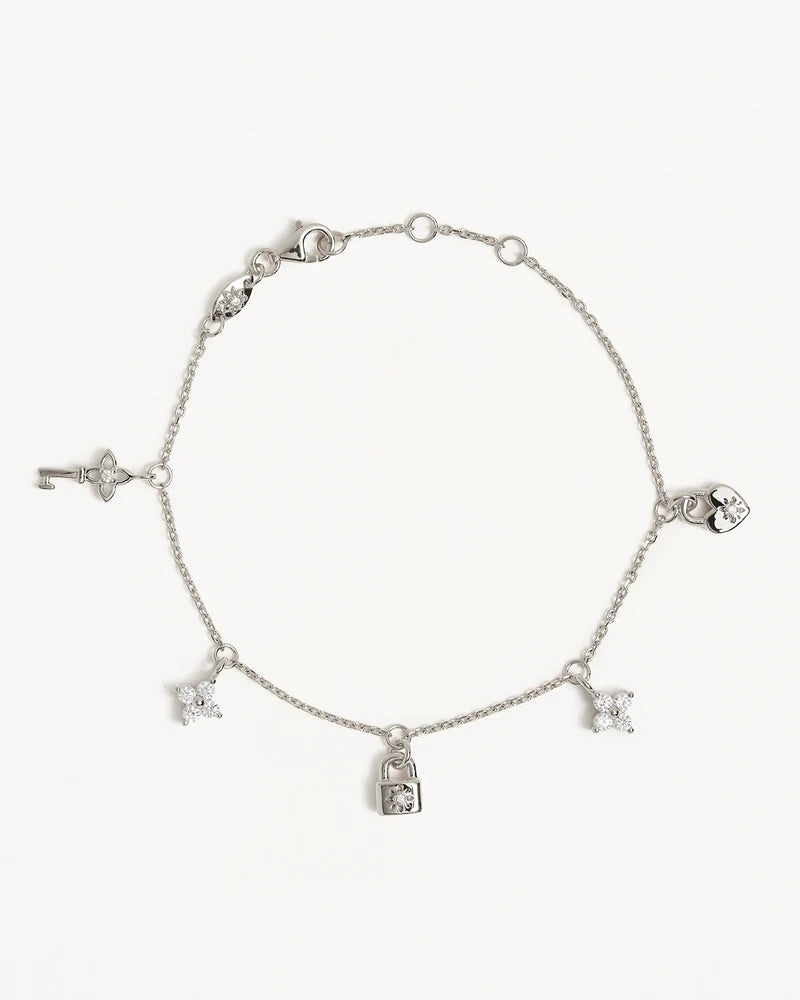 LOVE UNLOCKED CHARM BRACELET in Sterling Silver from By Charlotte