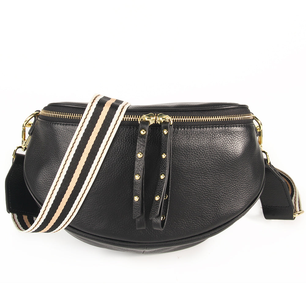 CROSSOVER LEATHER OBSESSED BAG | Black - Darling & Domain