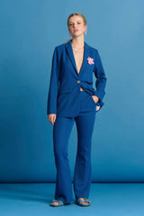 POM BLAZER in Pique Ink Blue from POM Amsterdam