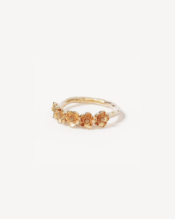 Bloom With Grace Ring in 18K Gold Vermeil By Charlotte