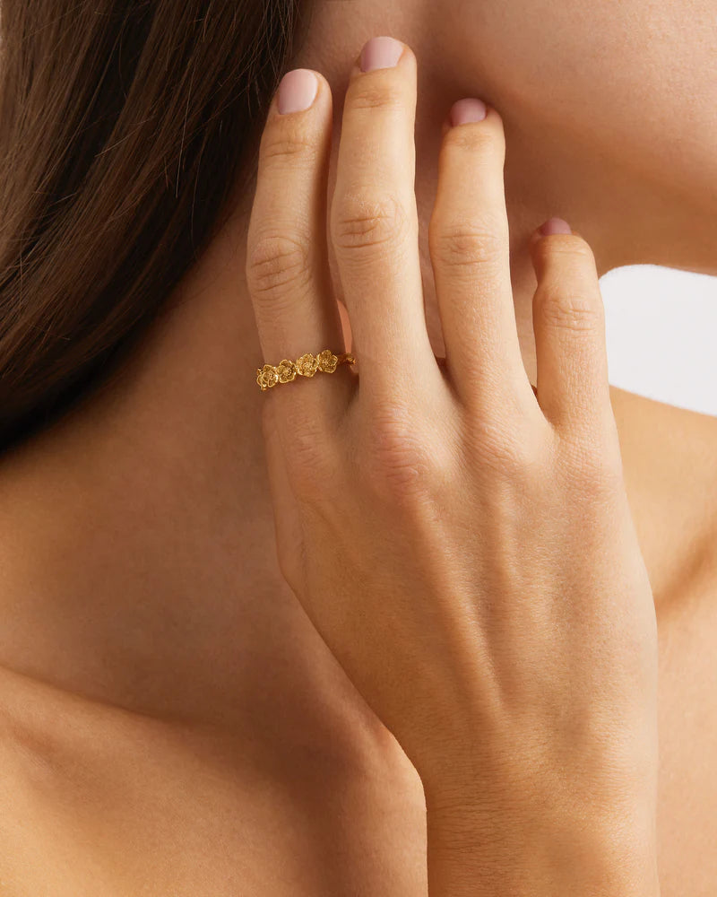 Bloom With Grace Ring in 18K Gold Vermeil By Charlotte
