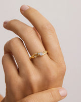 By Charlotte No Rain No Flowers Ring in 18K Gold Vermeil