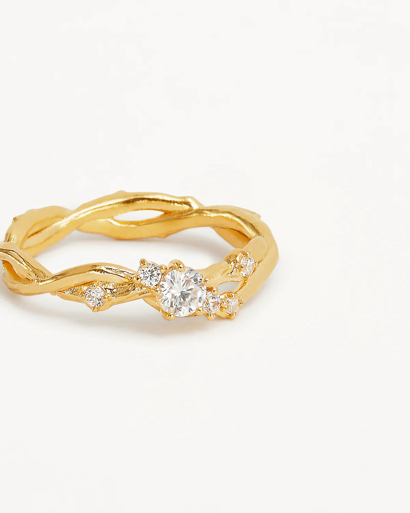 By Charlotte No Rain No Flowers Ring in 18K Gold Vermeil