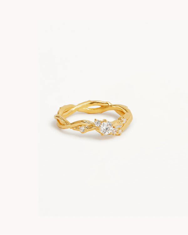 By Charlotte No Rain No Flowers Ring in 18K Gold Vermeil