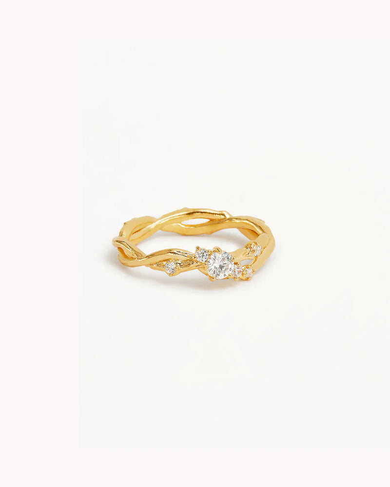 By Charlotte No Rain No Flowers Ring in 18K Gold Vermeil