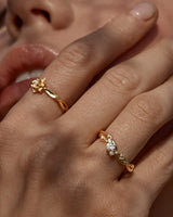 By Charlotte No Rain No Flowers Ring in 18K Gold Vermeil