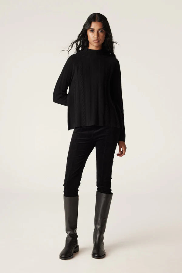 CASHWOOL CABLE JUMPER | Black - Darling & Domain