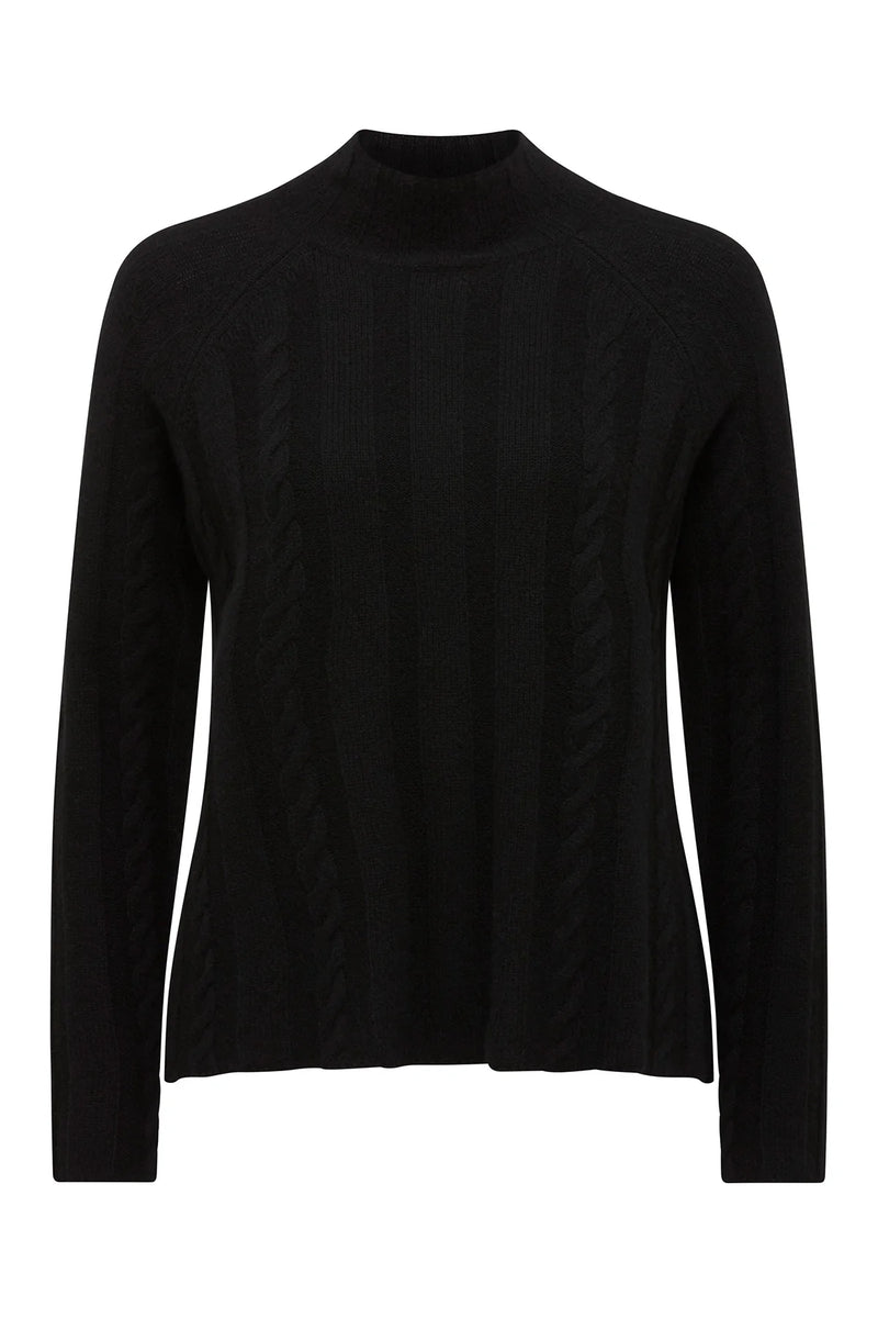 CASHWOOL CABLE JUMPER | Black