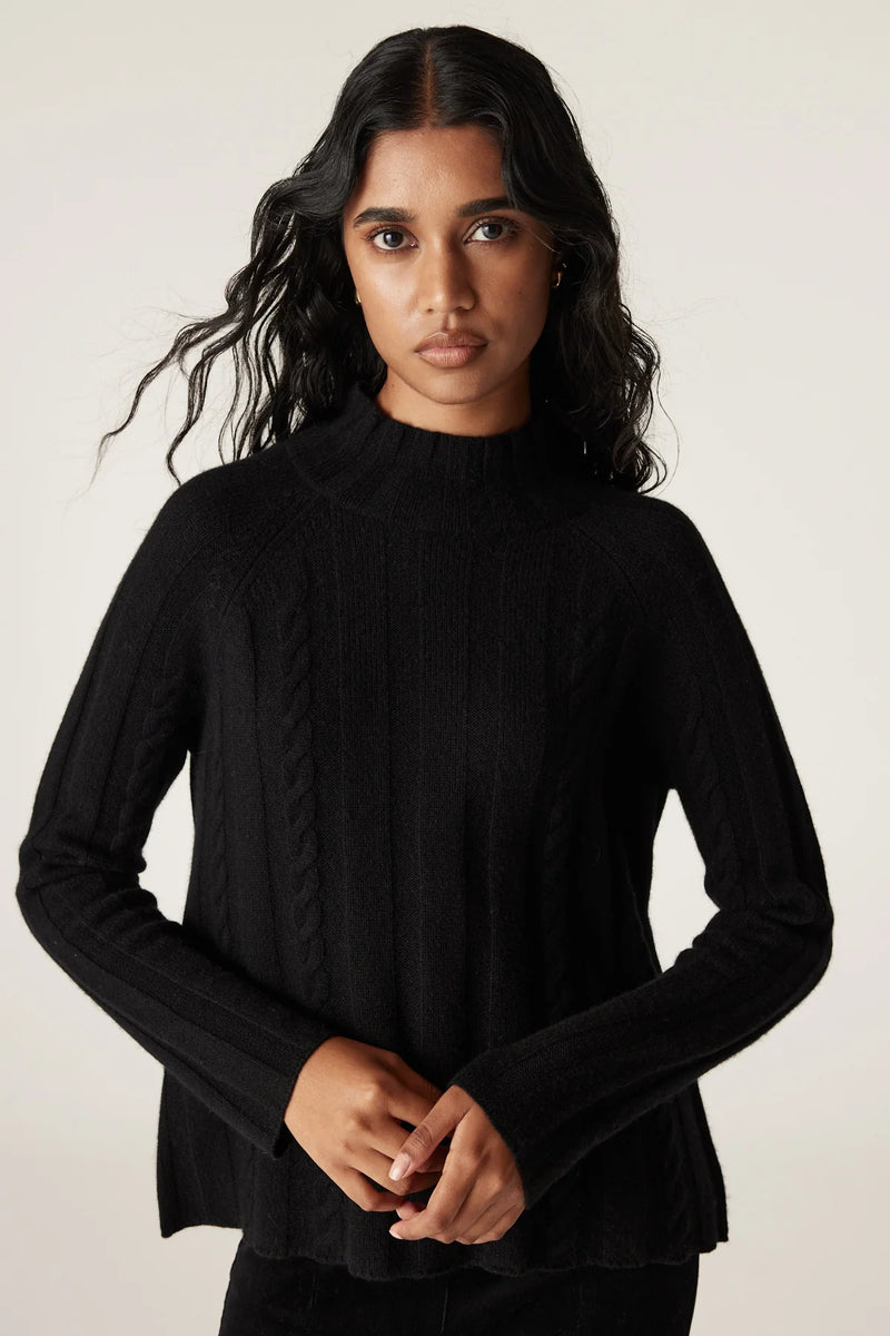 CASHWOOL CABLE JUMPER | Black