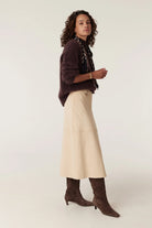INES FAUX SUEDE SKIRT | Natural - Darling & Domain