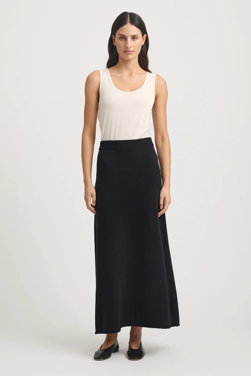 LAMBSWOOL SKIRT in Black by Toorallie