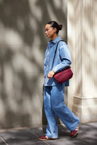 CLOUD STASH BASE CROSSBODY BAG in Burgundy by Base Supply