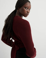 COMPOSURE CARDIGAN in Maroon by Kowtow