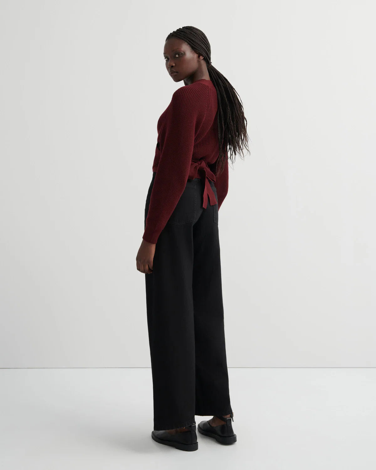 COMPOSURE CARDIGAN in Maroon by Kowtow