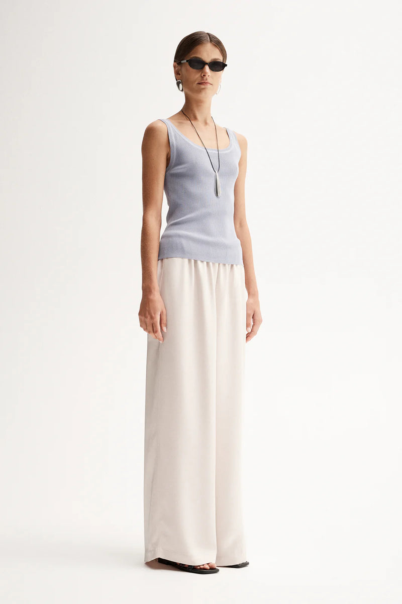 Coralie Knit Top in Dusty Blue by Elka Collective