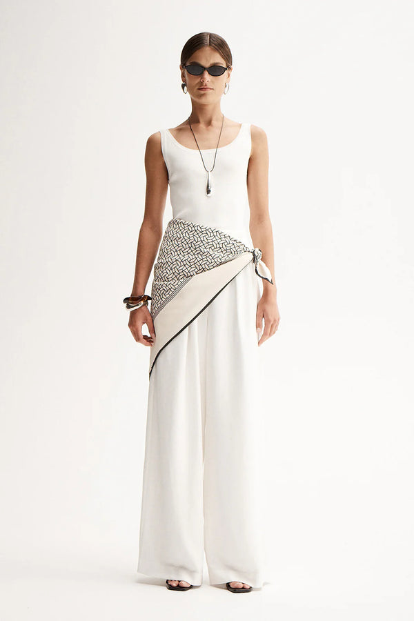Coralie Knit Top in White by Elka Collective