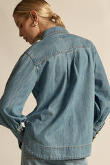 CREST TOP in Light Washed Denim from Zoe Kratzmann