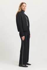 WOOL BOMBER JACKET in Black by Toorallie