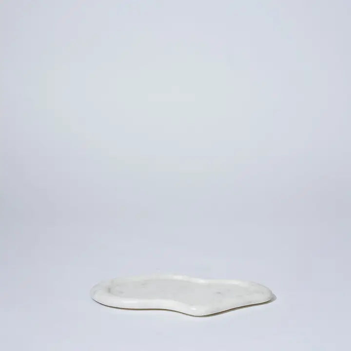 MARBLE PUDDLE TRAY | White Marle