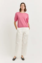SHORT SLEEVE KNIT in Flamingo by Toorallie at Darling & Domain