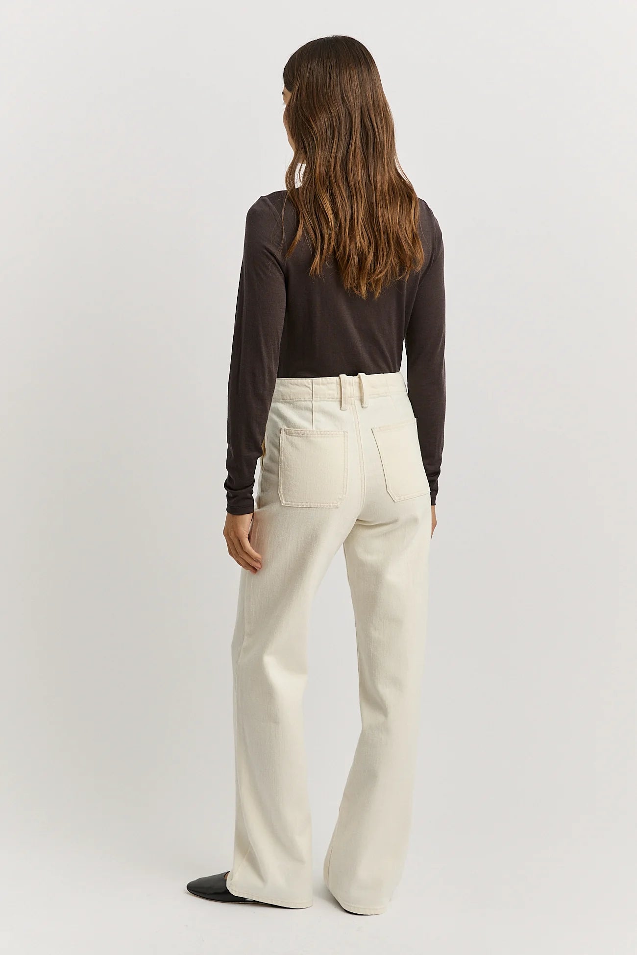 CREW MERINO TEE in Date by Toorallie