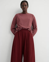 DRAPE PANT in Maroon by Kowtow