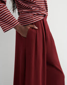 DRAPE PANT in Maroon by Kowtow