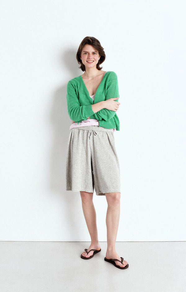 Dumy Cardigan DUM19A in Green Melange by American Vintage