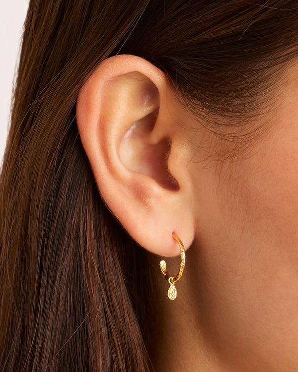 GRACE HOOPS in 18K Gold Vermeil from By Charlotte