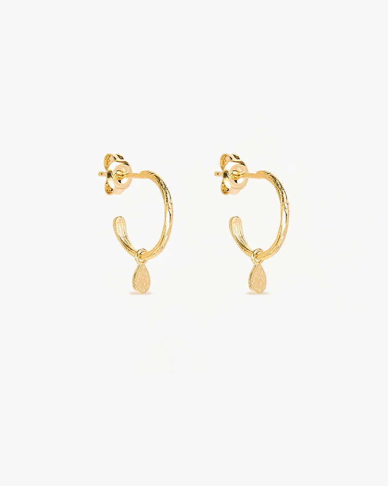 GRACE HOOPS in 18K Gold Vermeil from By Charlotte