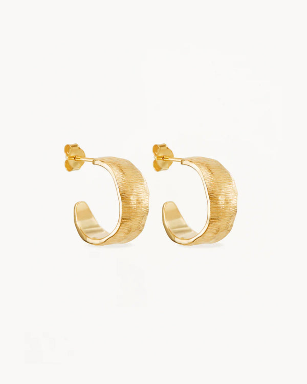 WOVEN LIGHT HOOPS in Gold from By Charlotte