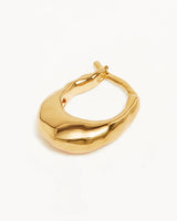 RADIANT ENERGY HOOPS SMALL in Gold from By Charlotte